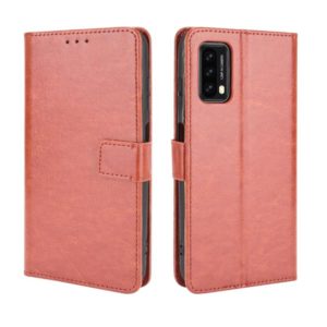 For Blackview A90 Crazy Horse Texture Horizontal Flip Leather Case with Holder & Card Slots & Lanyard(Brown) (OEM)
