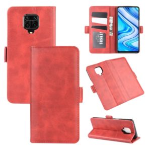 For Xiaomi Redmi Note 9 Pro Dual-side Magnetic Buckle Horizontal Flip Leather Case with Holder & Card Slots & Wallet(Red) (OEM)