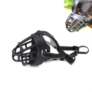 Mesh Breathable Silicone Anti-bite and Anti-call Pet Muzzle, Specification: Number 2(Black) (OEM)
