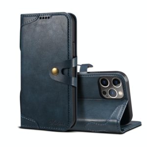 For iPhone 12 Pro Max Calf Texture Buckle Horizontal Flip Leather Case with Holder & Card Slots & Wallet(Blue) (OEM)