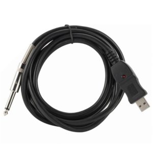 3M USB Noise-Free Straight-In Computer Guitar Connection Cable(Black) (OEM)