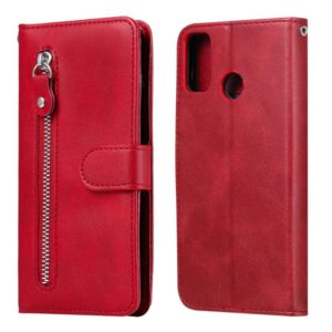 For Huawei Honor 9X Lite Fashion Calf Texture Zipper Horizontal Flip Leather Case with Stand & Card Slots & Wallet Function(Red) (OEM)