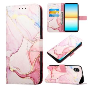 For Sony Xperia ACE III PT003 Marble Pattern Flip Leather Phone Case(Rose Gold LS005) (OEM)