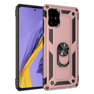 For Galaxy A51 Armor Shockproof TPU + PC Protective Case with 360 Degree Rotation Holder(Rose Gold) (OEM)