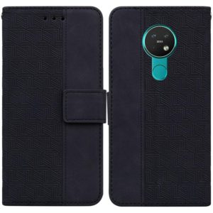For Nokia 6.2 / 7.2 Geometric Embossed Leather Phone Case(Black) (OEM)