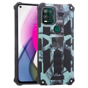 For Motorola Moto G Stylus 5G Camouflage Armor Shockproof TPU + PC Magnetic Protective Case with Holder(Mint Green) (OEM)