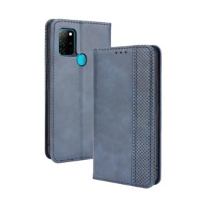 For BLU G91 Magnetic Buckle Retro Crazy Horse Texture Horizontal Flip Leather Case with Holder & Card Slots & Photo Frame(Blue) (OEM)