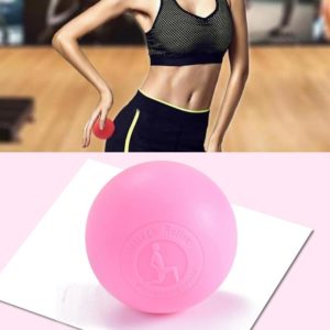 Fascia Ball Muscle Relaxation Yoga Ball Back Massage Silicone Ball, Specification: Flat Pink Ball (OEM)