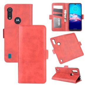 For Motorola Moto E6s (2020) Dual-side Magnetic Buckle Horizontal Flip Leather Case with Holder & Card Slots & Wallet(Red) (OEM)
