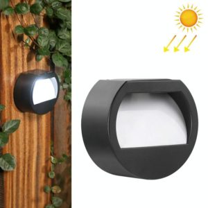 Solar Outdoor Waterproof LED Round Wall Lamp Stair Light(White Light) (OEM)