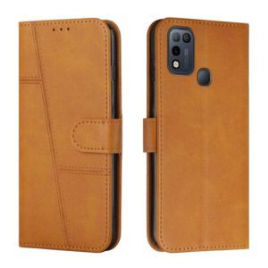 For Infinix Hot 10 Play / Smart 5 2021 Stitching Calf Texture Buckle Leather Phone Case(Yellow) (OEM)