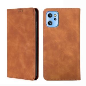 For UMIDIGI A13 / A13 Pro / A13S Skin Feel Magnetic Horizontal Flip Leather Phone Case(Light Brown) (OEM)