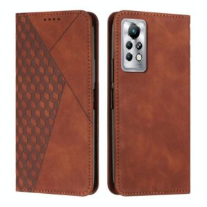 For Infinix Note 11 Pro / 11S Diamond Splicing Skin Feel Magnetic Leather Phone Case(Brown) (OEM)