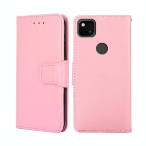 For Google Pixel 5 Crystal Texture Leather Phone Case(Pink) (OEM)