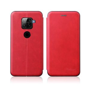 For Xiaomi Redmi Note 9 /10X 4G Integrated Electricity Pressing Retro Texture Magnetic TPU+PU Leather Case with Card Slot & Holder(Red) (OEM)