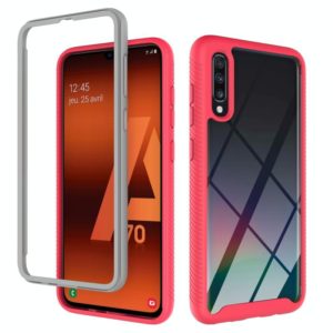 For Samsung Galaxy A70 Starry Sky Solid Color Series Shockproof PC + TPU Protective Case(Red) (OEM)