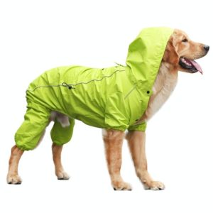 Medium & Large Dog Raincoats Pet Four-Legged Cloak Raincoat, Size: S(Fluorescent Green) (OEM)