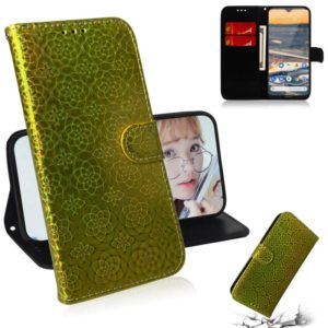 For Nokia 5.3 Solid Color Colorful Magnetic Buckle Horizontal Flip PU Leather Case with Holder & Card Slots & Wallet & Lanyard(Gold) (OEM)