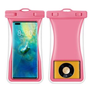 Small Waist Floating Airbag Mobile Phone Waterproof Bag TPU Mobile Phone Waterproof Bag(Pink) (OEM)