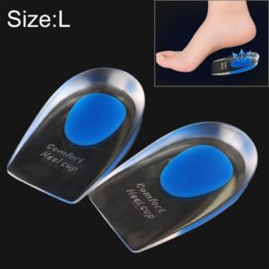 1 Pair Women Silicone Gel Comfort Heel Cups Pads Half Pads, Size: L(Blue) (OEM)