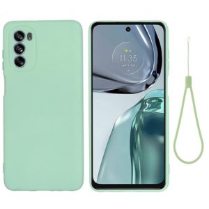 For Motorola Moto G62 5G Pure Color Liquid Silicone Shockproof Full Coverage Phone Case(Green) (OEM)