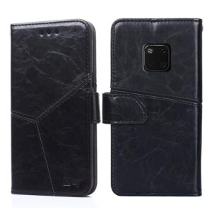 For Huawei Mate 20 Pro Geometric Stitching Horizontal Flip TPU + PU Leather Case with Holder & Card Slots & Wallet(Black) (OEM)