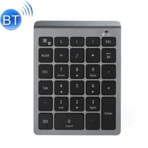 BT302 28 Keys Laptop Mini Wireless Keyboard, Spec: Bluetooth (Gray) (OEM)