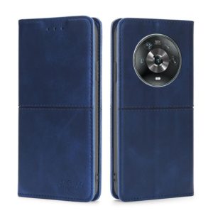 For Honor Magic4 Cow Texture Magnetic Horizontal Flip Leather Phone Case(Blue) (OEM)
