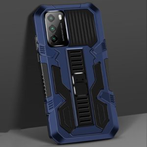 For Xiaomi Poco M3 Vanguard Warrior All Inclusive Double-color Shockproof TPU + PC Protective Case with Holder(Blue) (OEM)
