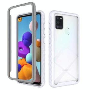 For Samsung Galaxy A21s Starry Sky Solid Color Series Shockproof PC + TPU Protective Case (White) (OEM)