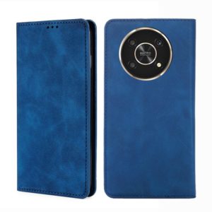 For Honor X30 Skin Feel Magnetic Horizontal Flip Leather Phone Case(Blue) (OEM)