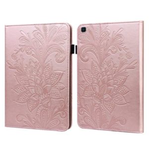 For Samsung Galaxy Tab A 8.0 2019 T290 Lace Flower Embossing Pattern Horizontal Flip Leather Case with Holder & Card Slots & Wallet & Photo Frame(Rose Gold) (OEM)