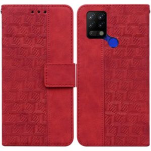 For Tecno Pova LD7 Geometric Embossed Leather Phone Case(Red) (OEM)