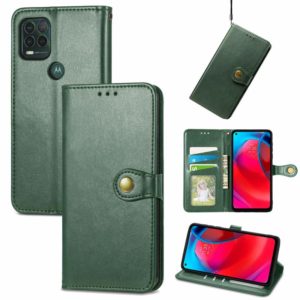 For Motorola Moto G Stylus 5G Solid Color Leather Buckle Phone Case with Lanyard & Photo Frame & Card Slot & Wallet & Stand Function(Green) (OEM)