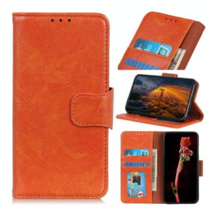 For Motorola Moto E7 Nappa Texture Horizontal Flip Leather Case with Holder & Card Slots & Wallet(Orange) (OEM)