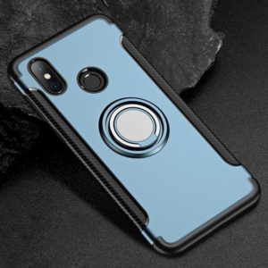 Magnetic 360 Degree Rotation Ring Holder Armor Protective Case for Xiaomi Redmi Note 6 Pro(Blue) (OEM)