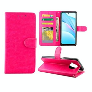 For Xiaomi Mi 10T Lite Crazy Horse Texture Leather Horizontal Flip Protective Case with Holder & Card Slots & Wallet & Photo Frame(Rose Red) (OEM)