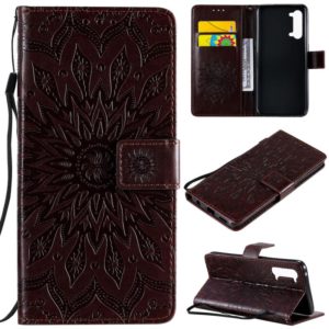 For OPPO Find X2 Lite / Reno3 5G Sun Embossing Pattern Horizontal Flip Leather Case with Card Slot & Holder & Wallet & Lanyard(Brown) (OEM)