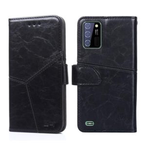 For OUKITEL C25 Geometric Stitching Horizontal Flip Leather Phone Case(Black) (OEM)
