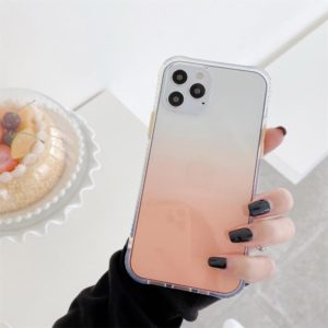 For iPhone 12 mini Gradient Shockproof TPU + Acrylic Protective Case with Detachable Buttons(Gradient Orange) (OEM)