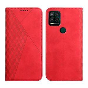 For Motorola Moto G Stylus 2021 5G Diamond Pattern Splicing Skin Feel Magnetic Horizontal Flip Leather Case with Card Slots & Holder & Wallet(Red) (OEM)