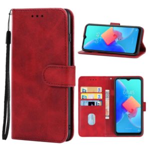 Leather Phone Case For Tecno Spark Go 2022(Red) (OEM)