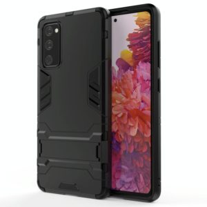 For Samsung Galaxy S20 FE Shockproof PC + TPU Protective Case with Invisible Holder(Black) (OEM)
