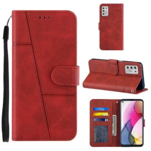 For Motorola Moto G Stylus 2021 Stitching Calf Texture Buckle Leather Phone Case(Red) (OEM)