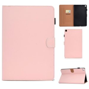 For Galaxy Tab S5e T720 Solid Color Tablet PC Universal Magnetic Horizontal Flip Leather Case with Card Slots & Holder(Pink) (OEM)