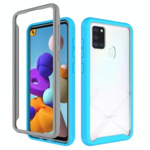 For Samsung Galaxy A21s Starry Sky Solid Color Series Shockproof PC + TPU Protective Case (Baby Blue) (OEM)