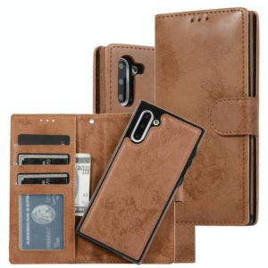 For Samsung Galaxy Note10 Retro 2 in 1 Detachable Magnetic Horizontal Flip TPU + PU Leather Case with Holder & Card Slots & Photo Frame & Wallet(Brown) (OEM)