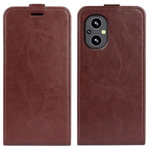 For OnePlus Nord N20 5G R64 Texture Single Vertical Flip Leather Protective Case with Card Slots & Photo Frame(Brown) (OEM)