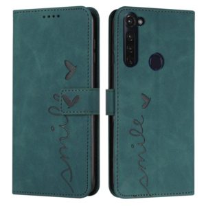 For Motorola Moto G Stylus 2022 4G Skin Feel Heart Pattern Leather Phone Case(Green) (OEM)