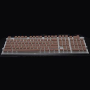 Pudding Double-layer Two-color 108-key Mechanical Translucent Keycap(Light Coffee) (OEM)